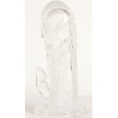 Прозрачная гелевая насадка с клиторальным отростком - 13 см. - Toyfa Basic - в Севастополе купить с доставкой