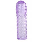 Насадка гелевая фиолетовая с точками, шипами и наплывами - 13,5 см. - Toyfa Basic - в Севастополе купить с доставкой