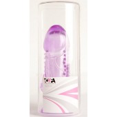 Фиолетовая гелевая насадка с шипами - 13 см. - Toyfa Basic - в Севастополе купить с доставкой