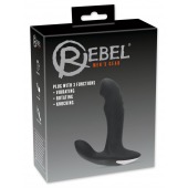 Черный вибромассажер простаты с функцией римминга Plug with Perineum Stimulator - 16,6 см. - Orion - в Севастополе купить с доставкой