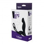 Черный вибромассажер простаты P-PLEASER W ERECTION ENHANCE - Dream Toys - в Севастополе купить с доставкой