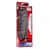 Прозразная закрытая насадка на пенис с поддержкой мошонки Clearly Ample Penis Enhancer - 22 см. - XR Brands - в Севастополе купить с доставкой