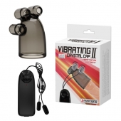 Дымчатая насадка-мастурбатор с вибрацией Vibrating Crystal Cap II - Baile - в Севастополе купить с доставкой