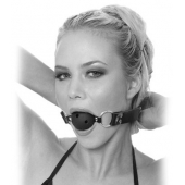 Черный кляп с дырочками Breathable Ball Gag - Pipedream - купить с доставкой в Севастополе