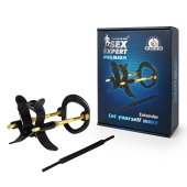Черно-золотистый экстендер для пениса Sex Expert - Sex Expert - в Севастополе купить с доставкой
