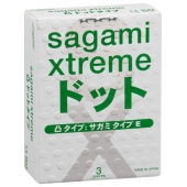 Презервативы Sagami Xtreme SUPER DOTS с точками - 3 шт. - Sagami - купить с доставкой в Севастополе