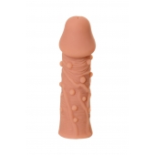 Телесная реалистичная насадка KOKOS Extreme Sleeve 06 с дополнительной стимуляцией - 12,7 см. - KOKOS - в Севастополе купить с доставкой