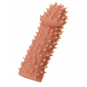 Телесная реалистичная насадка KOKOS Extreme Sleeve 07 с дополнительной стимуляцией - 12,7 см. - KOKOS - в Севастополе купить с доставкой