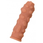 Телесная реалистичная насадка KOKOS Extreme Sleeve 11 с дополнительной стимуляцией - 12,7 см. - KOKOS - в Севастополе купить с доставкой