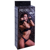 Черные кожаные наручники Naila - Rebelts - купить с доставкой в Севастополе