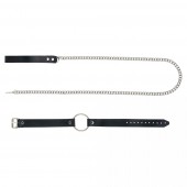 Черный поводок и чокер с кольцом Rada - Rebelts - купить с доставкой в Севастополе