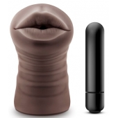 Коричневый мастурбатор-ротик Heather - Blush Novelties - в Севастополе купить с доставкой