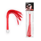 Красная плеть с рукоятью в оплетке - 28 см. - Notabu - купить с доставкой в Севастополе