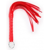 Красная плеть с рукоятью в оплетке - 28 см. - Notabu - купить с доставкой в Севастополе