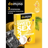 Презервативы для орального секса DOMINO Sweet Sex с ароматом тропических фруктов - 3 шт. - Domino - купить с доставкой в Севастополе