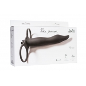 Черная вибронасадка для двойного проникновения Flirtini - 15,9 см. - Lola Games - купить с доставкой в Севастополе