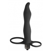 Черная вибронасадка для двойного проникновения Flirtini - 15,9 см. - Lola Games - купить с доставкой в Севастополе