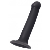 Черный фаллос на присоске Silicone Bendable Dildo M - 18 см. - Strap-on-me - купить с доставкой в Севастополе