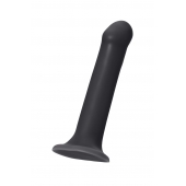 Черный фаллос на присоске Silicone Bendable Dildo L - 19 см. - Strap-on-me - купить с доставкой в Севастополе