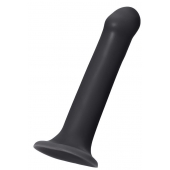 Черный фаллос на присоске Silicone Bendable Dildo L - 19 см. - Strap-on-me - купить с доставкой в Севастополе