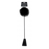 Черный стек Feather Crop с пуховкой на конце - 53,3 см. - Pipedream - купить с доставкой в Севастополе