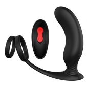 Черный массажер простаты REMOTE P-PLEASER - Dream Toys - в Севастополе купить с доставкой