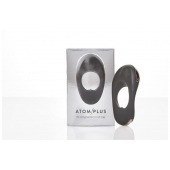 Черное эрекционное виброкольцо с двумя виброэлементами ATOM PLUS - Hot Octopuss - в Севастополе купить с доставкой