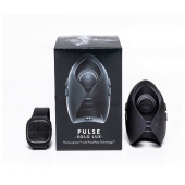 Темно-серый инновационный мужской осциллятор PULSE SOLO LUX с пультом ДУ - Hot Octopuss - в Севастополе купить с доставкой
