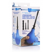 Анальный душ с 3 насадками Premium One-way Valve Anal Douche Set - XR Brands - купить с доставкой в Севастополе