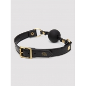 Черный кляп-шар Bound to You Faux Leather Ball Gag - Fifty Shades of Grey - купить с доставкой в Севастополе