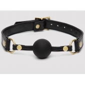 Черный кляп-шар Bound to You Faux Leather Ball Gag - Fifty Shades of Grey - купить с доставкой в Севастополе