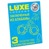 Презервативы  Заключенный из Алабамы  с ароматом банана - 3 шт. - Luxe - купить с доставкой в Севастополе