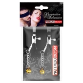 Оригинальные зажимы на соски с желтыми шариками - Notabu - купить с доставкой в Севастополе