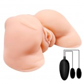 Телесная вибровагина Julie с 2 рабочими отверстиями - Baile - в Севастополе купить с доставкой