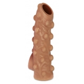 Телесная насадка с бугорками и открытой головкой Nude Sleeve M - 12 см. - KOKOS - в Севастополе купить с доставкой