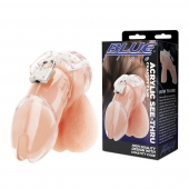 Прозрачная клетка целомудрия Acrylic See-thru Chastity Cage - BlueLine - купить с доставкой в Севастополе