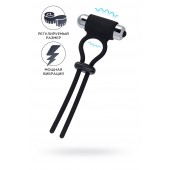 Черное эрекционное лассо на пенис Jat - A-toys - в Севастополе купить с доставкой