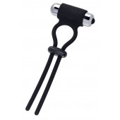 Черное эрекционное лассо на пенис Jat - A-toys - в Севастополе купить с доставкой