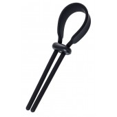 Черное эрекционное лассо на пенис Keb - A-toys - в Севастополе купить с доставкой