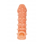Телесная закрытая насадка с пупырышками Cock Sleeve Size M - 15,6 см. - KOKOS - в Севастополе купить с доставкой