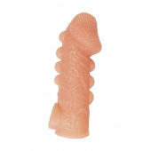 Телесная закрытая насадка с шишечками Cock Sleeve Size M - 15,6 см. - KOKOS - в Севастополе купить с доставкой