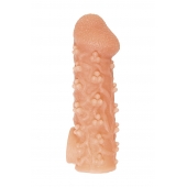 Телесная закрытая насадка с пучками шишечек Cock Sleeve Size M - 15,6 см. - KOKOS - в Севастополе купить с доставкой