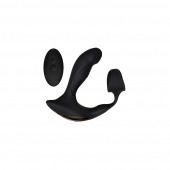 Черный вибромассажер простаты с эрекционным кольцом Strapped   Tapped - Zero Tolerance - в Севастополе купить с доставкой