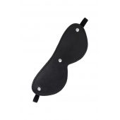 Черная кожаная маска Anonymo с мягким подкладом - ToyFa - купить с доставкой в Севастополе