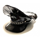 Строгая и сексуальная фуражка из эко-кожи - БДСМ Арсенал купить с доставкой
