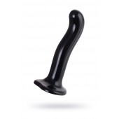 Черный стимулятор для пар P G-Spot Dildo Size M - 18 см. - Strap-on-me - в Севастополе купить с доставкой