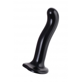 Черный стимулятор для пар P G-Spot Dildo Size M - 18 см. - Strap-on-me - в Севастополе купить с доставкой