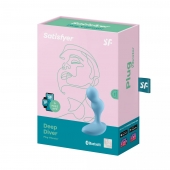 Голубой анальный вибростимулятор Deep Driver - 11,2 см. - Satisfyer - в Севастополе купить с доставкой