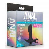 Черный анальный вибратор Silicone Vibrating Prostate Massager 01 - 10,8 см. - Blush Novelties - в Севастополе купить с доставкой