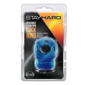 Голубое эрекционное виброкольцо Reusable 5 Function Cock Ring - Blush Novelties - в Севастополе купить с доставкой